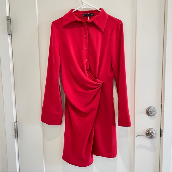 MANGO New With Tags Red Dress Small - Picture 4 of 6